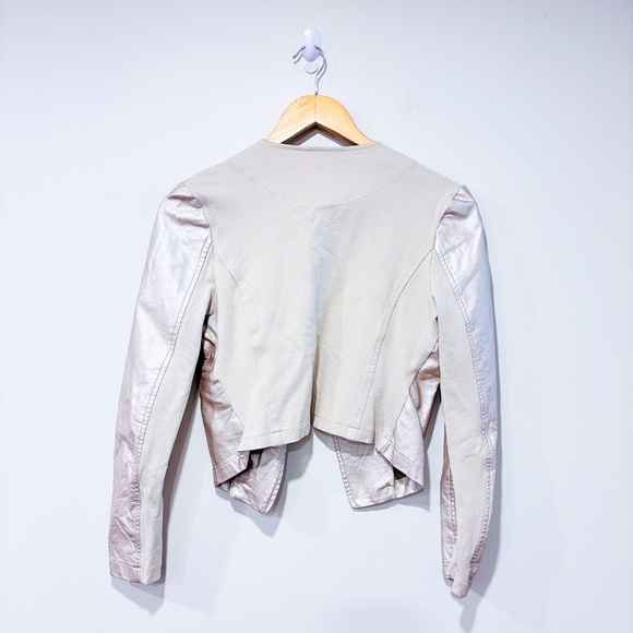 COLORI Champagne faux leather open jacket • - Picture 8 of 8
